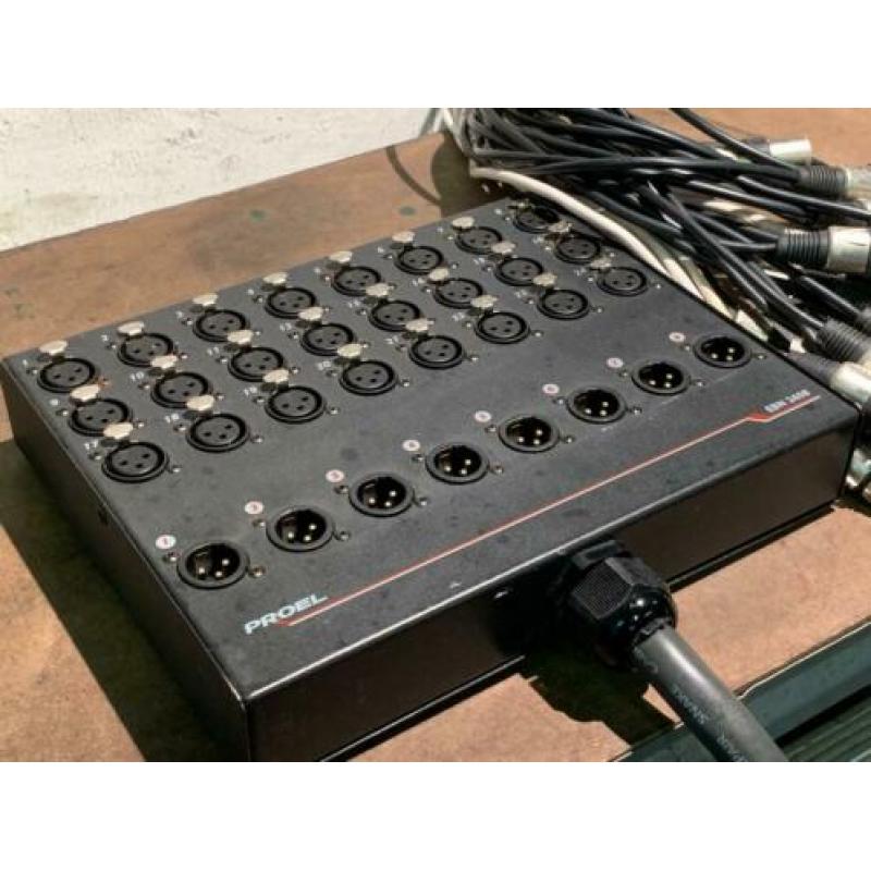 Proel EBN 2408 Multi kabel XLR stagesnake 25m met stageblock
