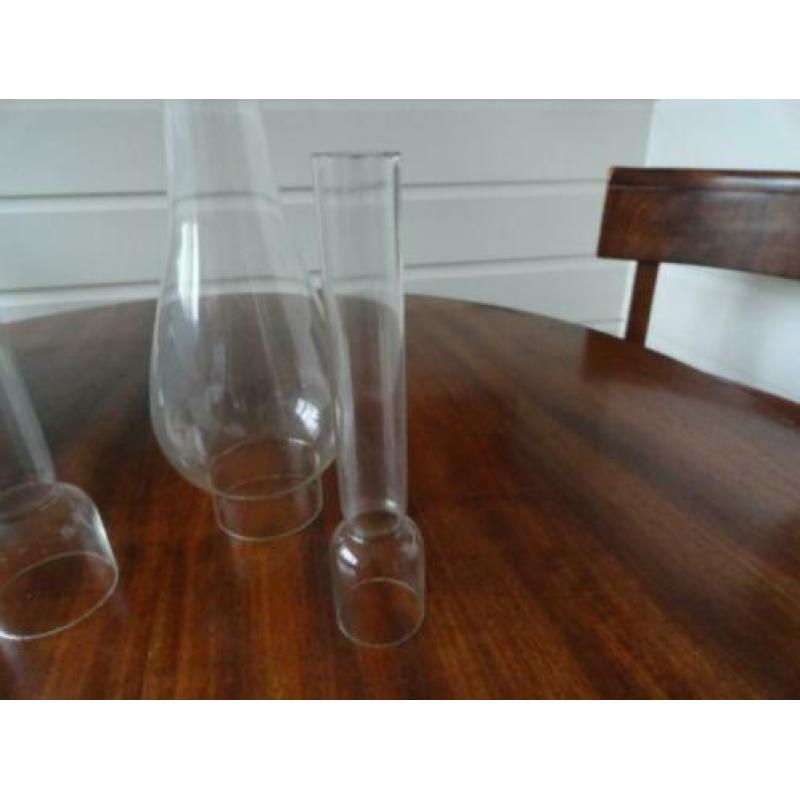 3 Lampenglazen voor Olielampen
