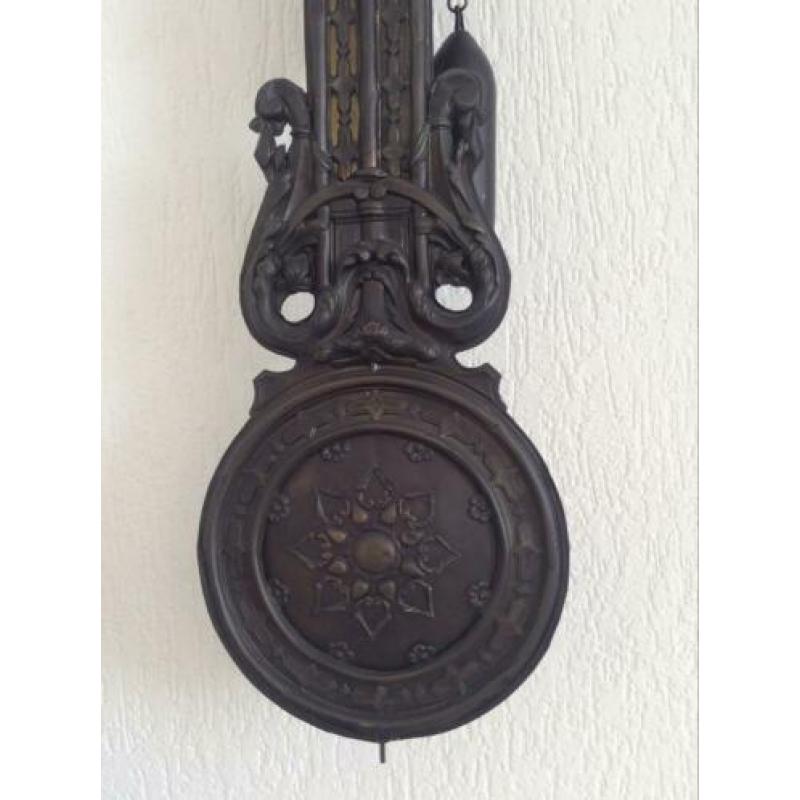 Antieke Franse bloemslinger (Comtoise) hangklok