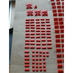 Heel veel lego dakpannen! Nokken, pannen, 3x4 2x3 1×3