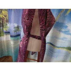 paars roze halfdoorzichtige tuniek open zijkant one size