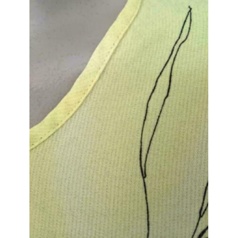 B105 Eugen Klein: geel top blouse Maat42=L