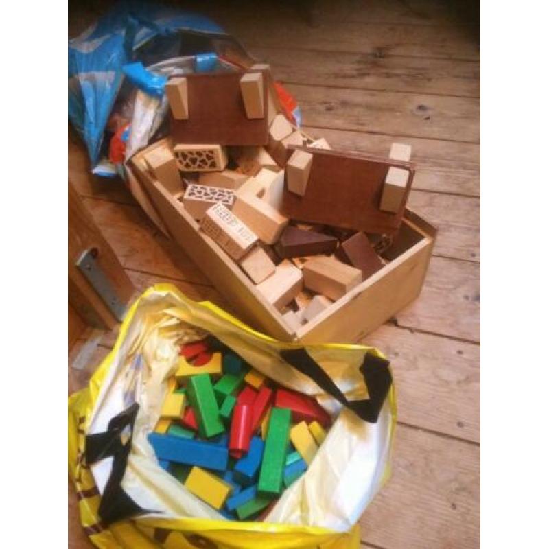 Lego duplo houten blokken veel van alles