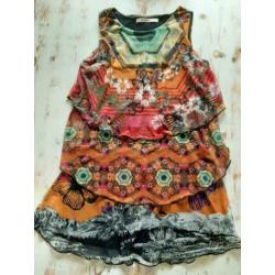 Nieuw Desigual jurkje 38 zomers kleurrijk