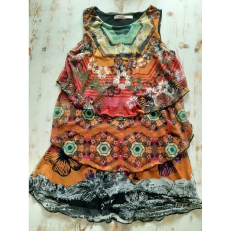 Nieuw Desigual jurkje 38 zomers kleurrijk
