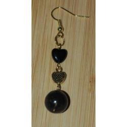 Hart oorbellen met clips, haakjes of stekers (H0881)
