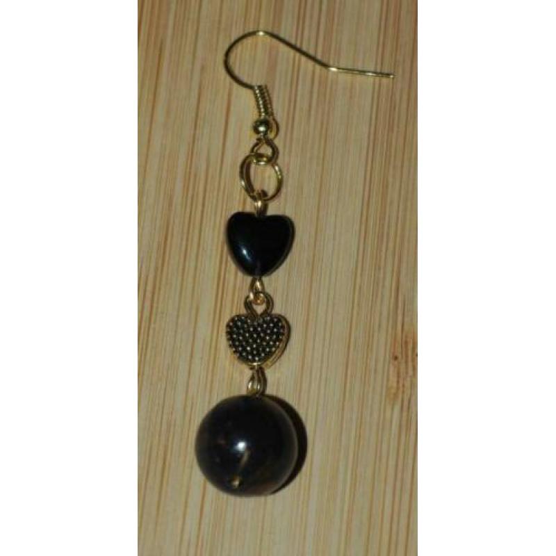 Hart oorbellen met clips, haakjes of stekers (H0881)