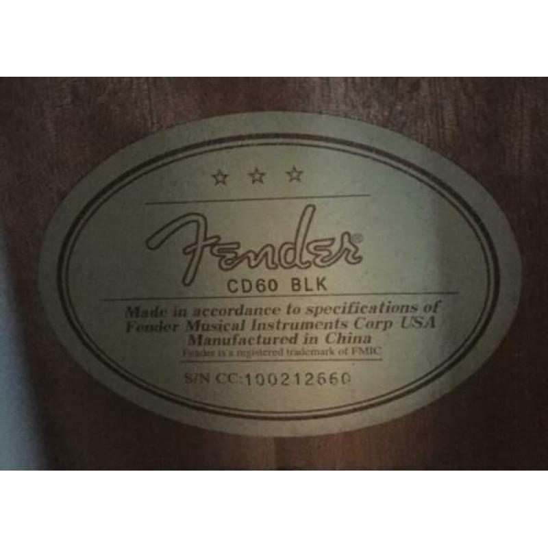Fender CD-60 acoustische gitaar- top voor beginnende speler!