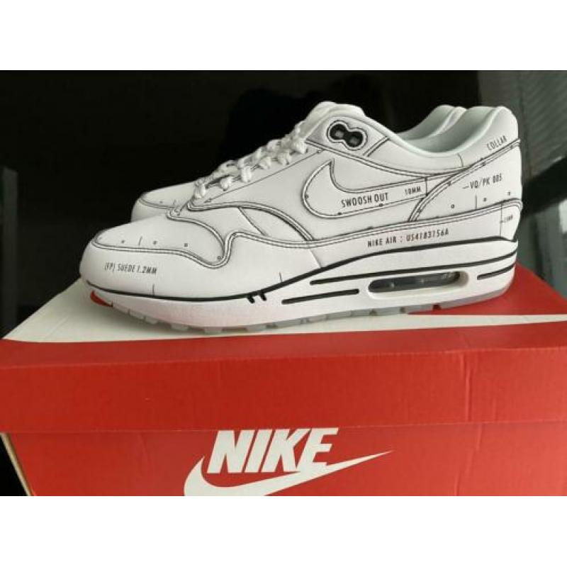 Nike air Max 1 Sketch to Shelf white 42,5/ NIEUW