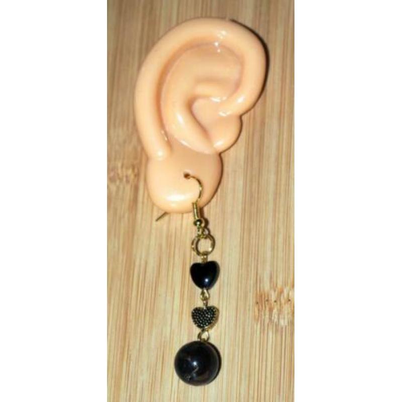 Hart oorbellen met clips, haakjes of stekers (H0881)