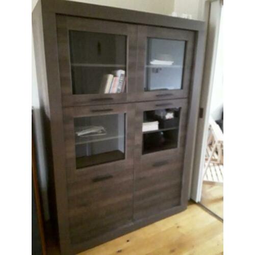 Buffetkast met glas, (TV-meubel en Salontafel)
