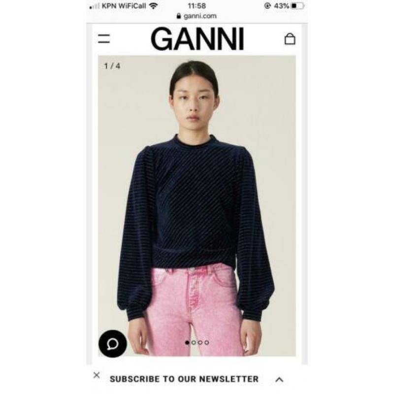 Ganni trui lurex maat 36