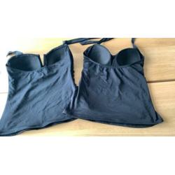 Beachwave tankini top 38 zwart gevoerd nieuw