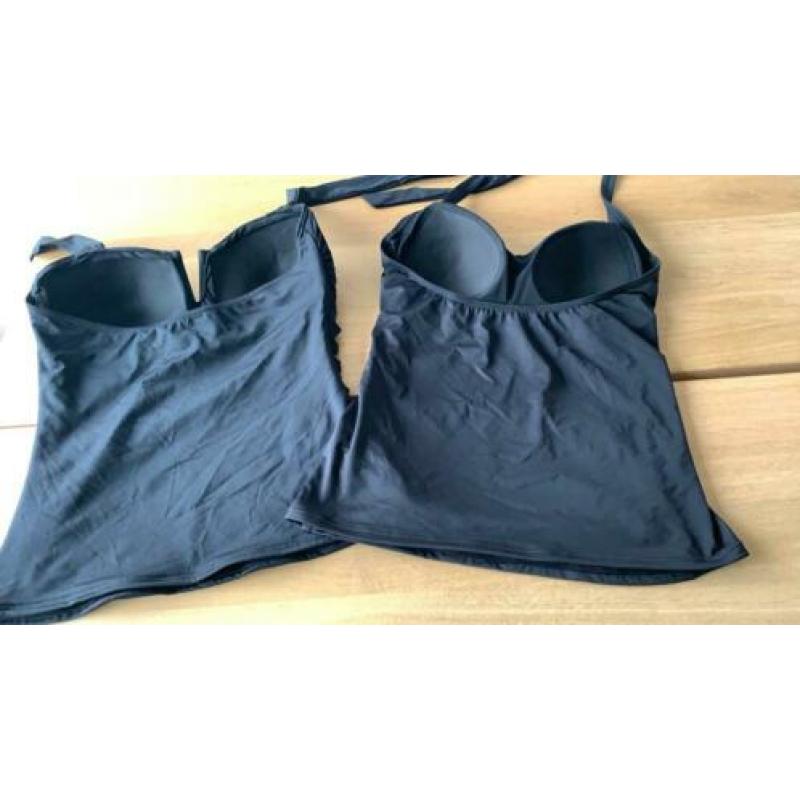 Beachwave tankini top 38 zwart gevoerd nieuw