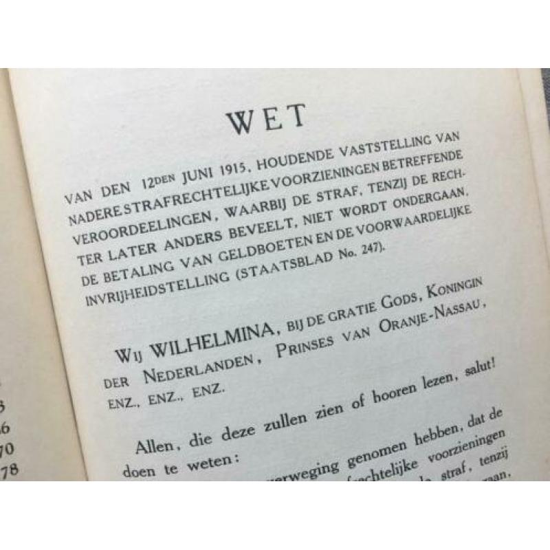 De wet op de voorwaardelijke veroordeling. / 1916