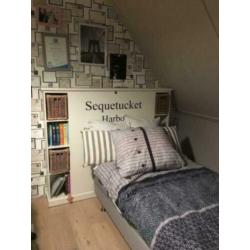 Riviera Maison bed en achterwand sequetucket harbour