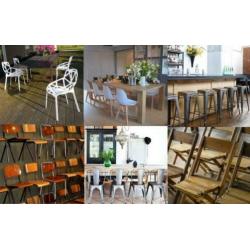 Gezocht: schoolstoelen, vintage partijen, retro stoel. 333