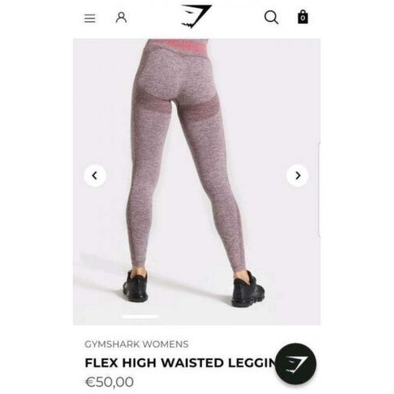 Gymshark high waisted flex sport legging, Maat S