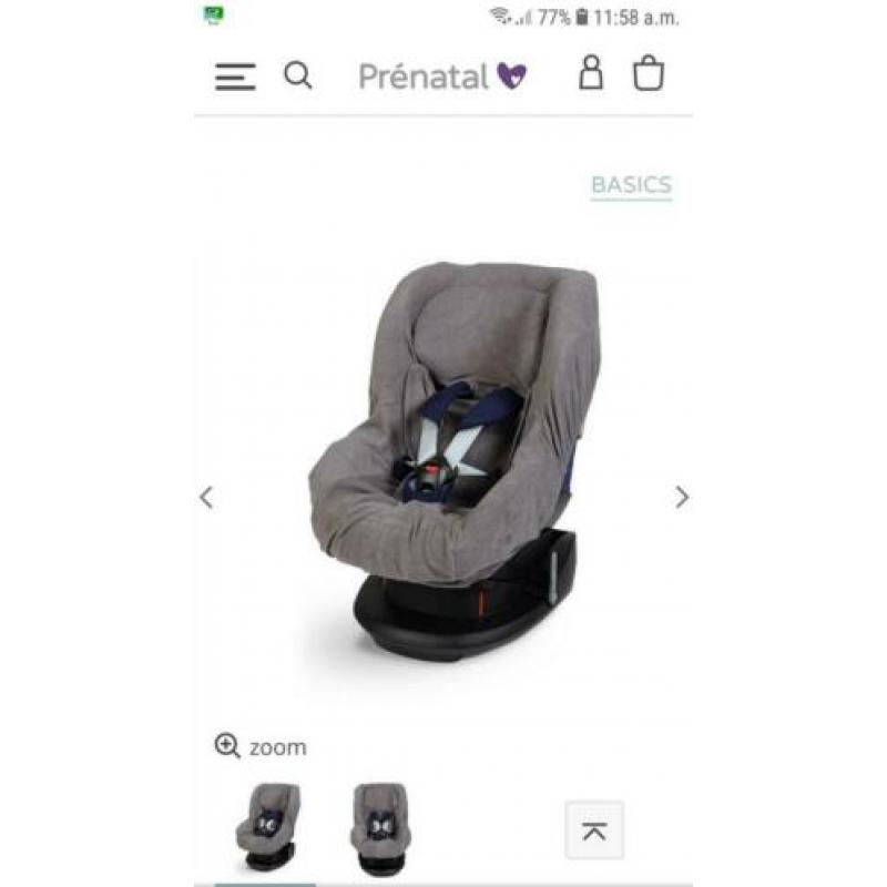 prenatal autostoelhoes, categorie 1, roze, zgan