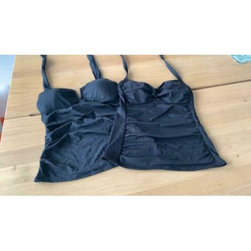 Beachwave tankini top 38 zwart gevoerd nieuw