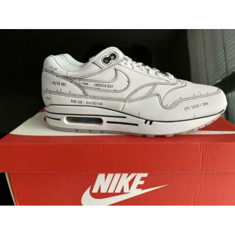 Nike air Max 1 Sketch to Shelf white 42,5/ NIEUW