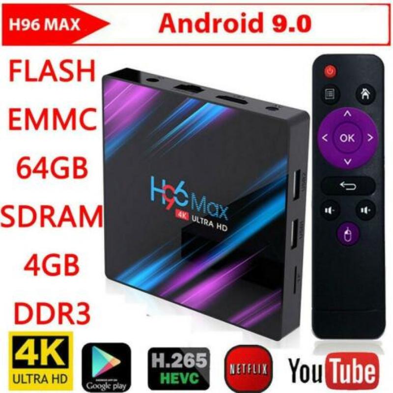 Nieuw H96 MAX RK3318 2 GB RAM 16GB ROM 5G WIFI Bluetooth 4.0