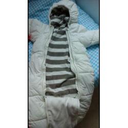 H&M Berenpakje en combi jas/voetenzak (62/68)