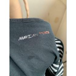 Marc Cain Sports Crop top maat N4 L 42 zwart wit gestreept