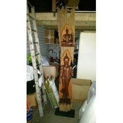 Super mooi en groot houten boedha beeld
