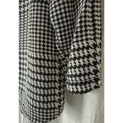 Sandwich - top zwart wit viscose Maat 42