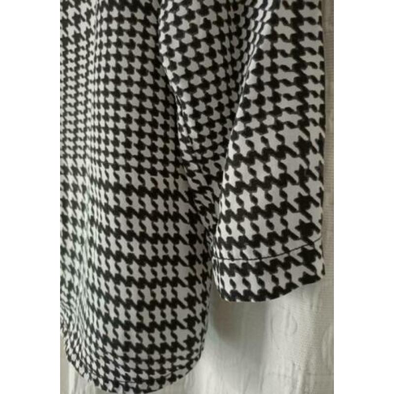 Sandwich - top zwart wit viscose Maat 42