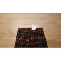 Nieuwe geruite broek Page maat M met kaartjes