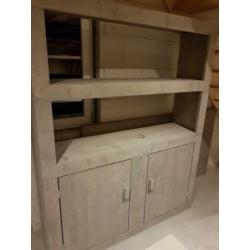 steigerhout wandkast slaapkamer, mancave, bar