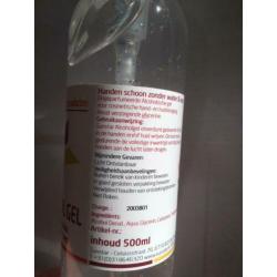 Te koop handpompje alcohol handgel 500 ml