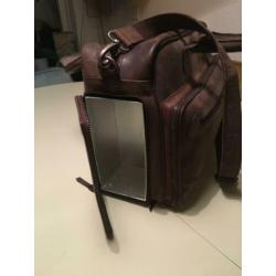 Lederen luiertas Micmagbag