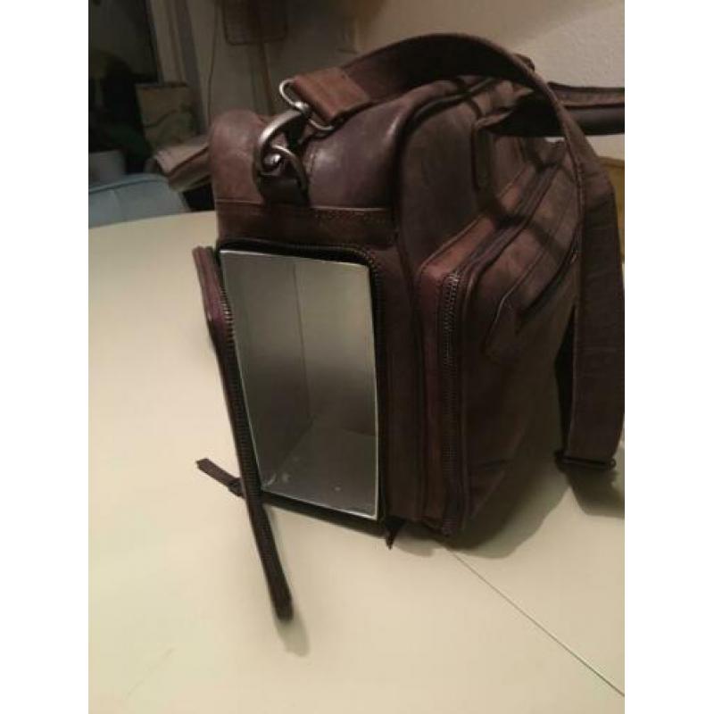 Lederen luiertas Micmagbag