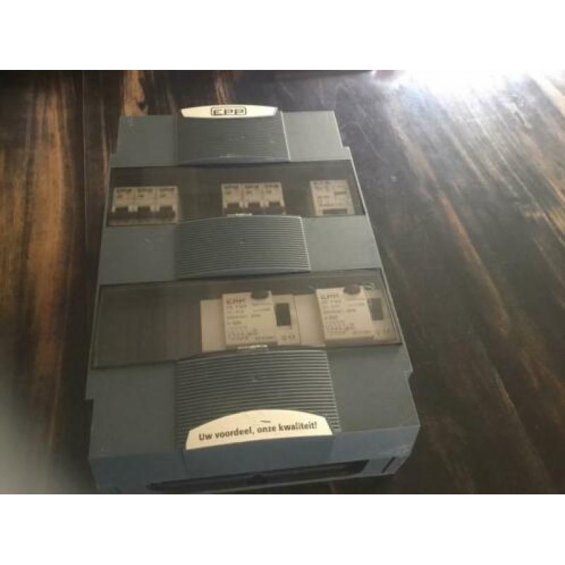 Groepenkast 3 fasen uitgevoerd. €100,-