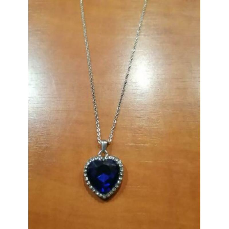 Ketting titanic hart met swarovski steentjes
