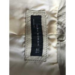 Zara woman leren jasje beige mt s