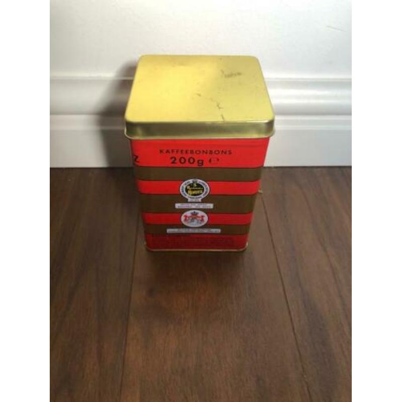 Blikje rood met goud 200 gr. Haagsche hopjes