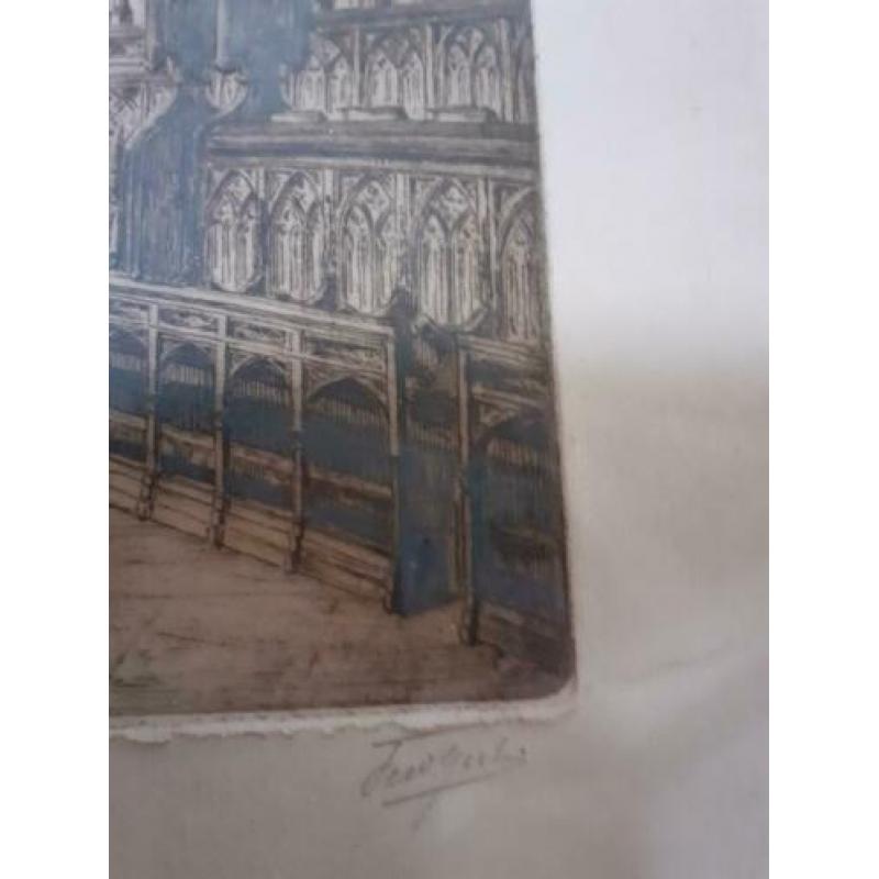 Mooie lijst met tekening van kerk.