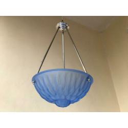 Blauw Lamp Hanglamp Plafondlamp Schaallamp Art Deco