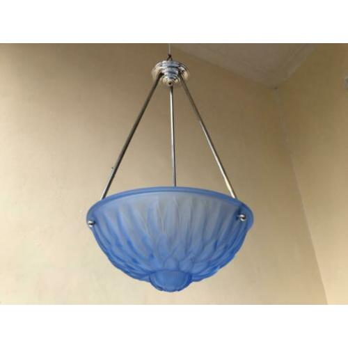 Blauw Lamp Hanglamp Plafondlamp Schaallamp Art Deco