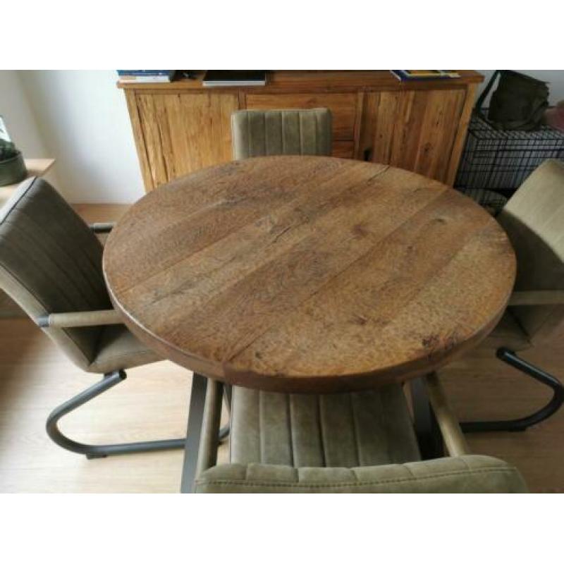 Ronde eiken tafel 120cm
