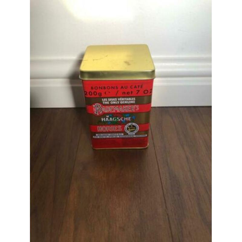 Blikje rood met goud 200 gr. Haagsche hopjes