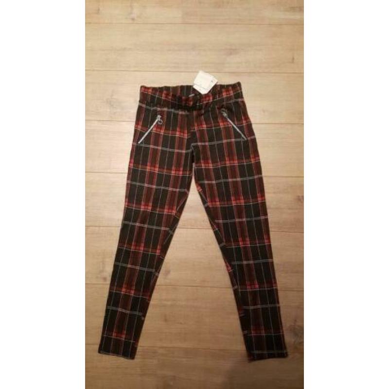 Nieuwe geruite broek Page maat M met kaartjes
