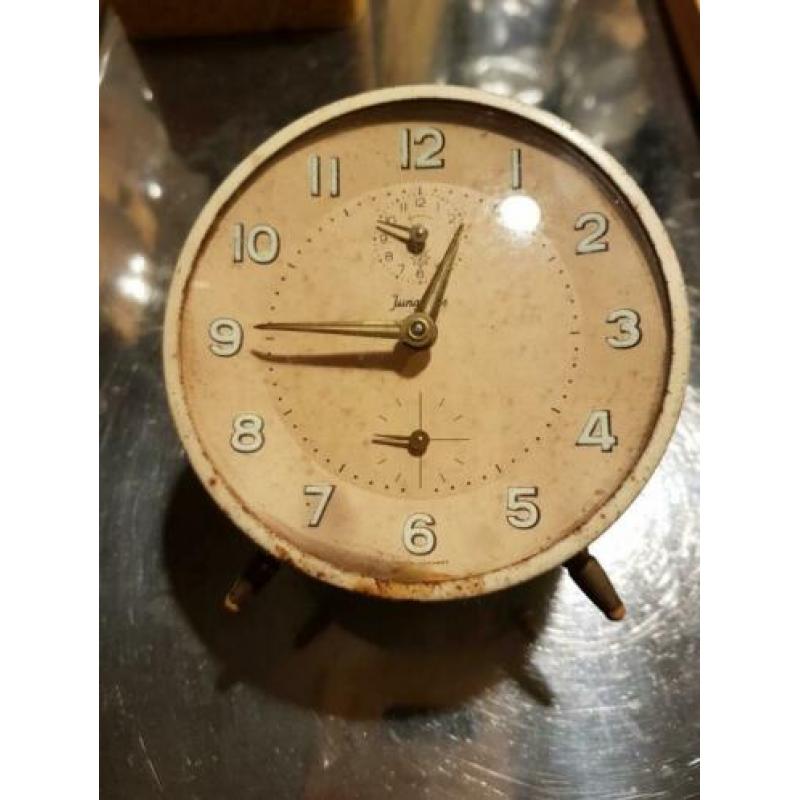 Mintgroene jaren '50 wekker van Junghans