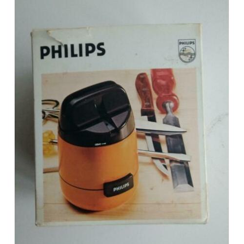 Philips elektrische messenslijper,originele verpakking,retro