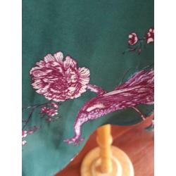 Boho hippie goa vila blouse groen pauwen bloemen print L