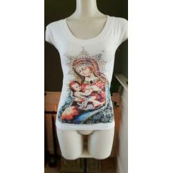NIEUW gaaf wit RELISH tshirt mt S 36, witte, t shirt, print